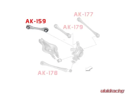 Godspeed Project Adjustable Rear Camber Forward Arms BMW 4-Series 2014-2020 - AK-159-D