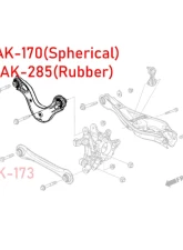 Godspeed Project Adjustable Rear Camber Arms Honda Accord 2018-2022                                     - AK-170-C - Image 7
