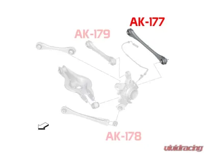 Godspeed Project Adjustable Rear Toe Arms BMW 3-Series 2012-2019 - AK-177-B