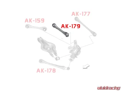 Godspeed Project Adjustable Rear Camber Upper Arms BMW 2-Series 2014-2021 - AK-179-A