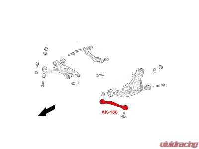 Godspeed Project Adjustable Rear Toe Arms Porsche Macan 95B 2015-2020 - AK-188-H