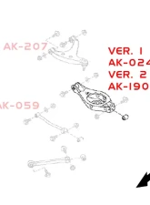 Godspeed Project Adjustable Rear Toe Arms Infiniti G35 2003-2007                                     - AK-190-C - Image 5