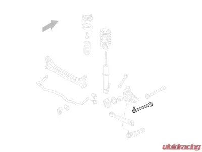 Godspeed Project Adjustable Rear Toe Arms Porsche Boxster 987 2005-2012 - AK-192-C