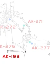 Godspeed Project Adjustable Rear Lower Trailing Arms Mazda RX-8 2004-2011                                     - AK-193-A - Image 4