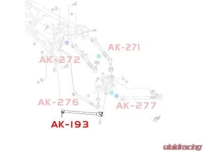Godspeed Project Adjustable Rear Lower Trailing Arms Mazda RX-8 2004-2011 - AK-193-A