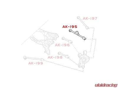 Godspeed Project Adjustable Rear Toe Arms Fiat 124 Spider 2017-2020 - AK-195-B