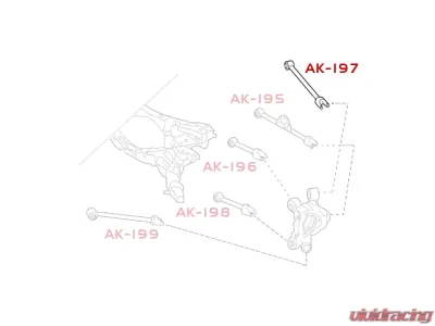 Godspeed Project Adjustable Rear Upper Camber Arms Rearward Fiat 124 Spider 2017-2020 - AK-197-B
