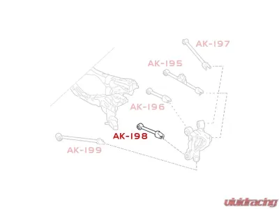 Godspeed Project Adjustable Rear Lower Camber Arms Forward Fiat 124 Spider 2017-2020 - AK-198-B