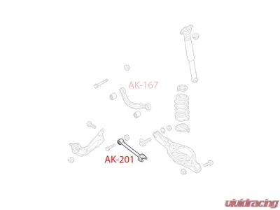 Godspeed Project Adjustable Rear Toe Arms Mazda 3 2014-2018 - AK-201-A
