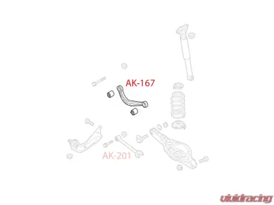 Godspeed Project Adjustable Rear Toe Arms Mazda 6 2014-2021 - AK-201-B