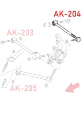 Godspeed Project Adjustable Rear Traction Rods w | | Ball Joints Toyota MR-2 Spyder W30 2000-2005                                     - AK-204 - Image 5