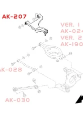 Godspeed Project Adjustable Rear Upper Camber Arms Infiniti G35 2003-2007                                     - AK-207-B - Image 8