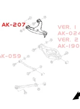 Godspeed Project Adjustable Rear Upper Camber Arms Gen 2 Infiniti G37 2008-2013                                     - AK-207-F - Image 8