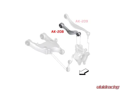 Godspeed Project Adjustable Rear Upper Control Arms BMW 6-Series 2012-2017 - AK-208-B