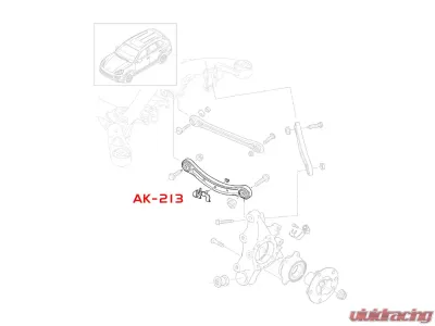 Godspeed Project Adjustable Camber Rear Upper Arms w | | Spherical Bearing Porsche Cayenne 955 2003-2010 - AK-213-A