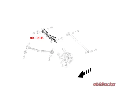 Godspeed Project Adjustable Camber Rear Upper Arms w | | Spherical Bearing Dodge Durango 2011-2020 - AK-216-F
