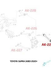 Godspeed Project Adjustable Toe Rear Track Arms Toyota Supra A90 2020-2024                                     - AK-225-A - Image 4