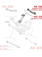 Godspeed Project Adjustable Camber Rear Upper Arms Dodge Magnum 2005-2008                                     - AK-248-D - Image 4
