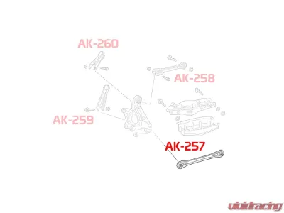 Godspeed Project Adjustable Rear Trailing Arms Cadillac ATS 2013-2019 - AK-257-A