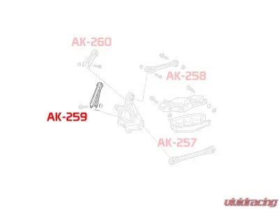 Godspeed Project Adjustable Rear Forward Lower Arms Cadillac CTS 2014-2019 - AK-259-B