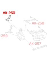 Godspeed Project Adjustable Rear Forward Upper Arms Cadillac ATS 2013-2019                                     - AK-260-A - Image 4