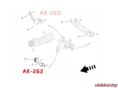 Godspeed Project Adjustable Rear Toe Arms Mercedes-Benz CLA200 2014-2019 - AK-262-A