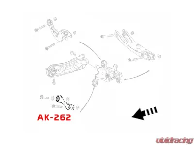 Godspeed Project Adjustable Rear Toe Arms Mercedes-Benz GLA250 2014-2020 - AK-262-B