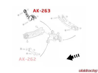 Godspeed Project Adjustable Rear Camber Arms Mercedes-Benz CLA250 2014-2019 - AK-263-A