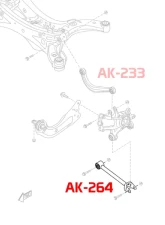Godspeed Project Adjustable Toe Rear Lower Arms Mazda CX-5 2017-2021                                     - AK-264-B - Image 6