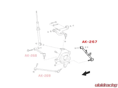 Godspeed Project Adjustable Rear Lower Camber Arms Lexus LS430 2001-2006 - AK-267
