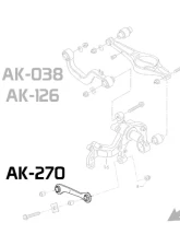 Godspeed Project Adjustable Rear Toe Arms Audi TT | TT Quattro 8J 2008-2015                                     - AK-270-D - Image 5