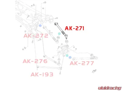 Godspeed Project Adjustable Rear Upper Trailing Arms Mazda RX-8 2003-2012 - AK-271-A
