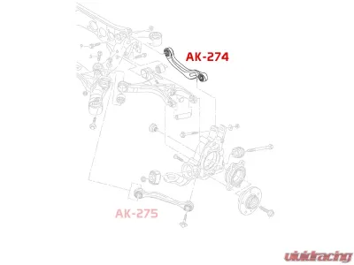 Godspeed Project Adjustable Rear Lateral Arms Audi A4 | S4 2016-2022 - AK-274-A