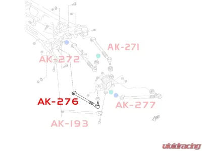 Godspeed Project Adjustable Rear Toe Arms Mazda MX-5 Miata 2006-2015 - AK-276-B
