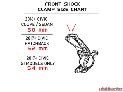 Godspeed Project Mono SS Coilovers 53.5mm Honda Civic Si 2023-2025 - MSS0129-54-B
