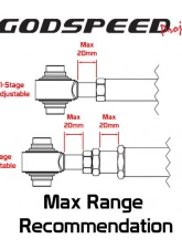 Godspeed Project Red Adjustable Rear Camber Arms Honda Civic FA | FG | FB Gen2 2006-2015                                     - AK-043-RED-A - Image 3