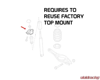 Godspeed Project MonoSS Coilover Volkswagen Golf Mk7 | Typ 5G FWD 54.5mm Front Lower Bracket 2015-2018 - MSS0105-D