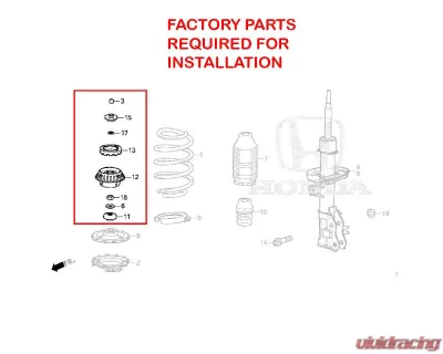 Godspeed Project MonoSS Coilover Honda CRZ ZF1 2010-2017 - MSS0660