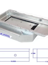 Canton Racing Products Open Chassis Steel Circle Track Rear Sump Pan GM LS1                                     - 11-280 - Image 5