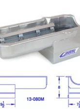 Canton Racing Products Small Block Drag Race With Right Hand Dipstick Chevrolet 1980-1985                                     - 13-080MBLK - Image 4
