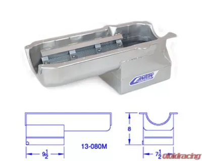 Canton Racing Products Small Block Drag Race With Right Hand Dipstick Chevrolet 1980-1985 - 13-080MBLK