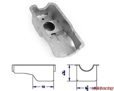 Canton Racing Products Stock Replacement Front Sump Pan Ford 289-302 - 15-600BLK