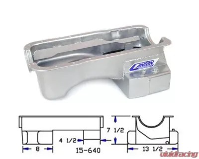 Canton Racing Products Rear T Sump Street Pan Ford Fox Body Mustang 289-302 - 15-640BLK