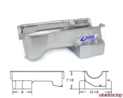 Canton Racing Products Fox Body Mustang Rear T Sump Street Pan Ford 351W - 15-690BLK
