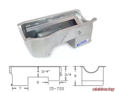 Canton Racing Products Rear Sump Fox Body Conversion Street Pan Ford 351C - 15-720BLK