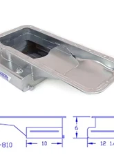 Canton Racing Products Oil Pan FE High Capacity Front T Sump Street Pan Ford 332-428                                     - 15-810BLK - Image 3