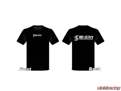 Snow Performance T-shirt Black w/White Logo - Medium - SNO-19110M
