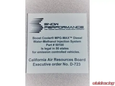 Snow Performance Diesel Stage 3 Boost Cooler Water-Methanol Injection Kit Universal - SNO-50100-BRD