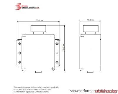 Snow Performance Water Injection 3L Reservoir with Fluid Level Switch - SP30102