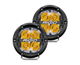 Rigid Industries x SHREDDY 360-Series 4in Lights w/Wt Bcklght (2) + 6 Covers (2 Pink/2 Teal/2 Blk)